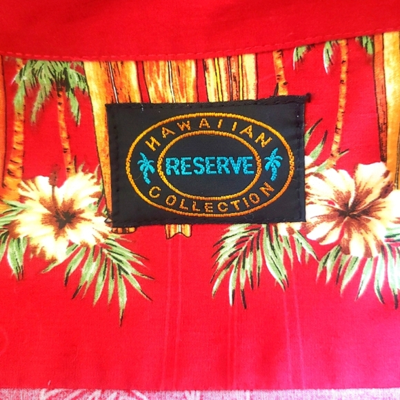 Men's XL Surfboard Floral Hawaiian Aloho Short Sleeve Button Front Shirt - Picture 3 of 5